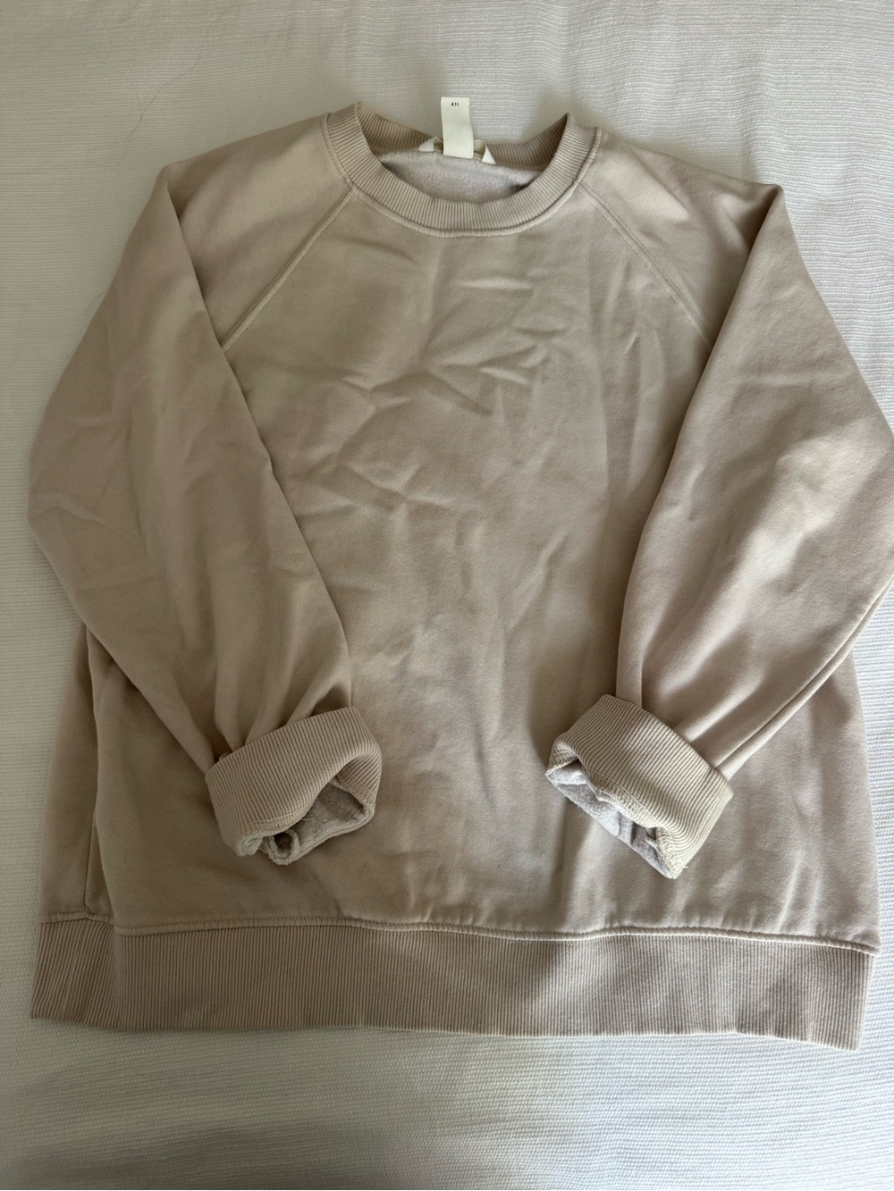H&M Women's Crewneck Sweatshirt in Beige